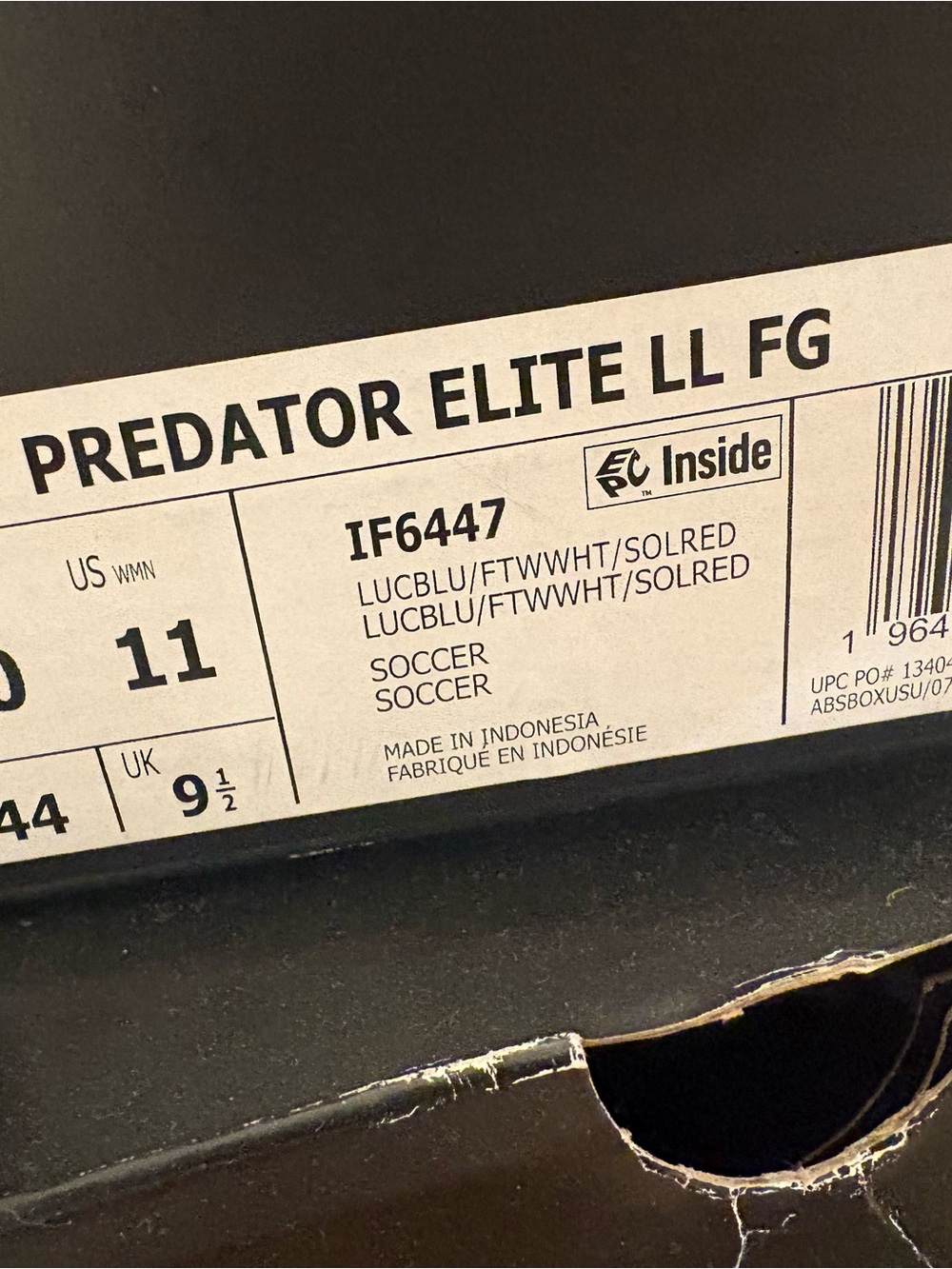 Adidas Predator Elite LL FG Laceless Soccer cleats - Blue/Orange - Picture 3 of 7
